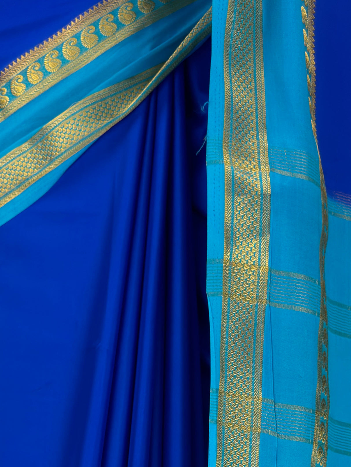 MIMOSA Royal Blue Saree Saree — fleets shot full lifestyle