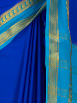 MIMOSA Royal Blue Saree Saree — fleets shot full lifestyle
