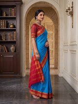 MIMOSA Ananda Mysore Silk Crepe Saree — pose 3 styling detail