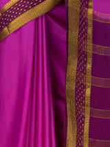 MIMOSA Magenta Mysore Silk Crepe Saree — fleets shot full lifestyle