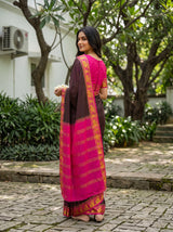 MIMOSA Chocolate Saree Saree — pose 7 styling detail