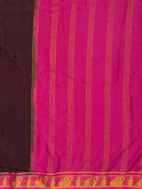 MIMOSA Chocolate Saree Saree — pallu and zari work detail