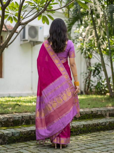 MIMOSA Rani Saree Saree — pose 2 styling detail