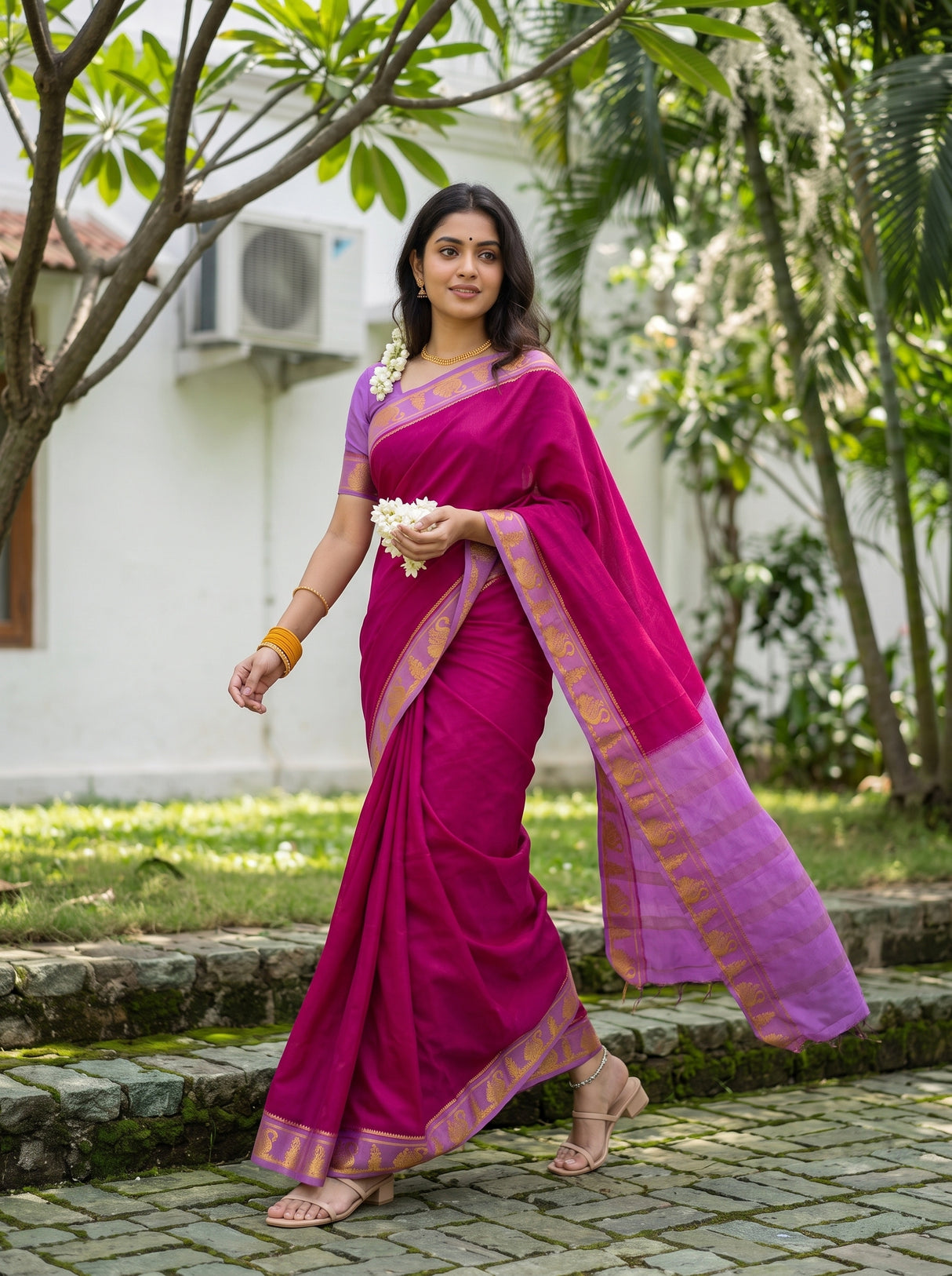 MIMOSA Rani Saree Saree — pose 6 styling detail