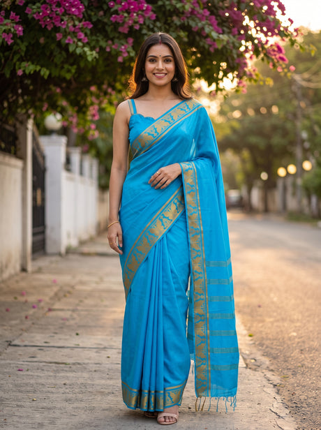MIMOSA Ananda Saree Saree — front view on mannequin