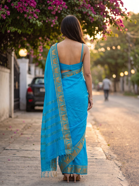 MIMOSA Ananda Saree Saree — pose 2 styling detail