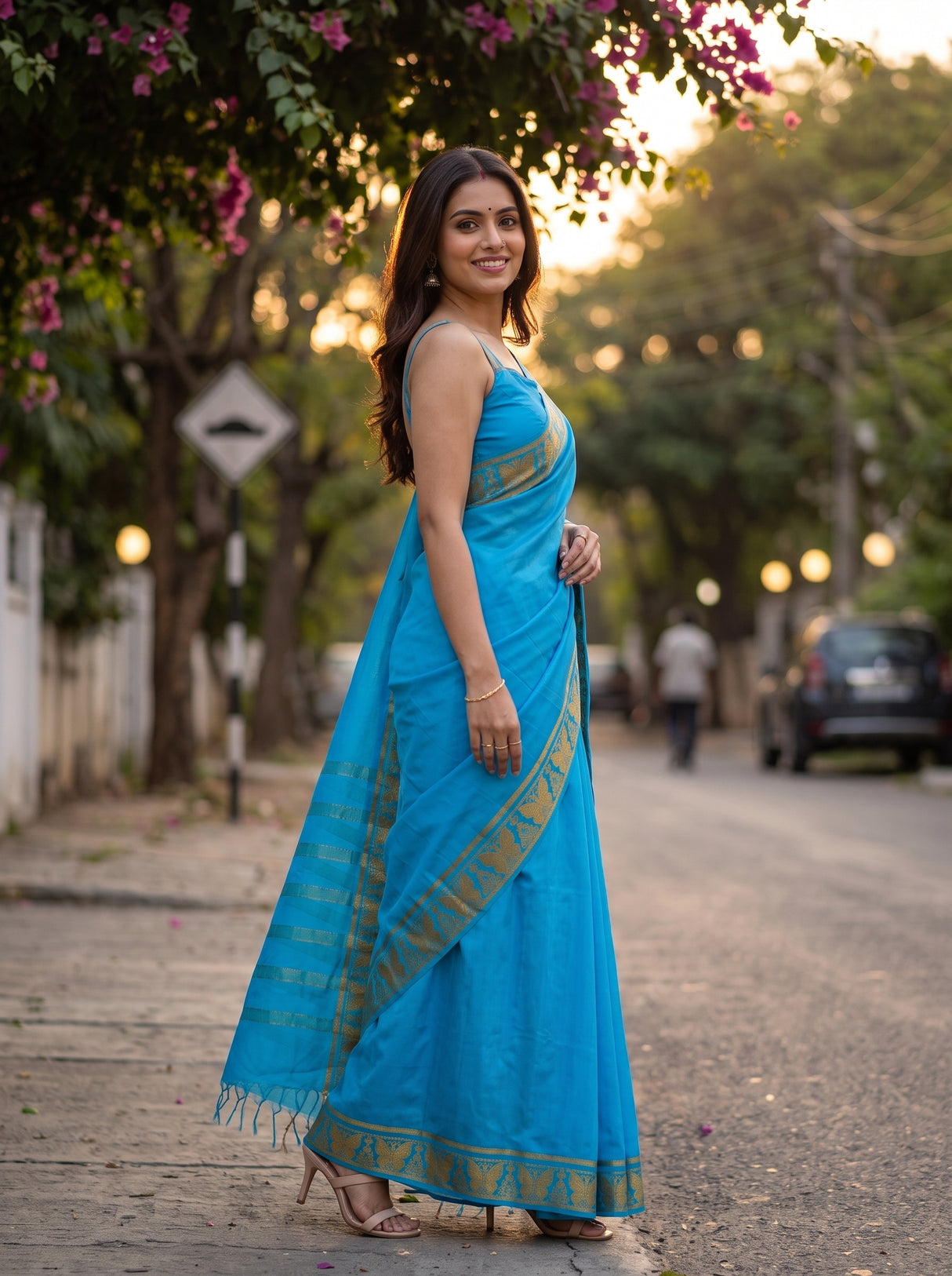 MIMOSA Ananda Saree Saree — pose 5 styling detail