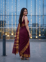 MIMOSA Chocolate Saree Saree — pose 7 styling detail