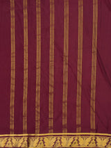 MIMOSA Chocolate Saree Saree — pallu and zari work detail