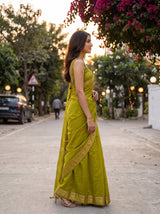 MIMOSA Olive Saree Saree — pose 3 styling detail