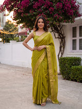 MIMOSA Olive Saree Saree — pose 4 styling detail