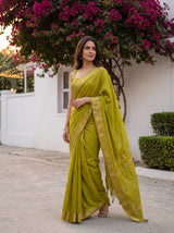 MIMOSA Olive Saree Saree — pose 9 styling detail