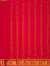 MIMOSA Strawberry Saree Saree — pallu and zari work detail