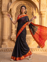 MIMOSA Black Saree Saree — pose 5 styling detail
