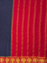 MIMOSA Black Saree Saree — pallu and zari work detail