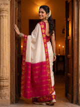 MIMOSA Half White Saree Saree — pose 7 styling detail