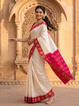 MIMOSA Half White Saree Saree — pose 9 styling detail