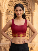 MIMOSA Half White Saree Saree — blouse close-up
