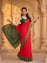 MIMOSA Strawberry Saree Saree — pose 5 styling detail