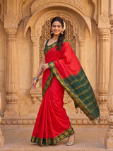 MIMOSA Strawberry Saree Saree — pose 9 styling detail