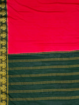 MIMOSA Strawberry Saree Saree — pallu and zari work detail
