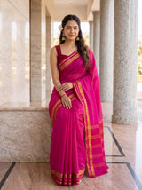 MIMOSA Gajari Mysore Silk Crepe Saree — pose 8 styling detail
