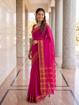 MIMOSA Gajari Mysore Silk Crepe Saree — pose 9 styling detail