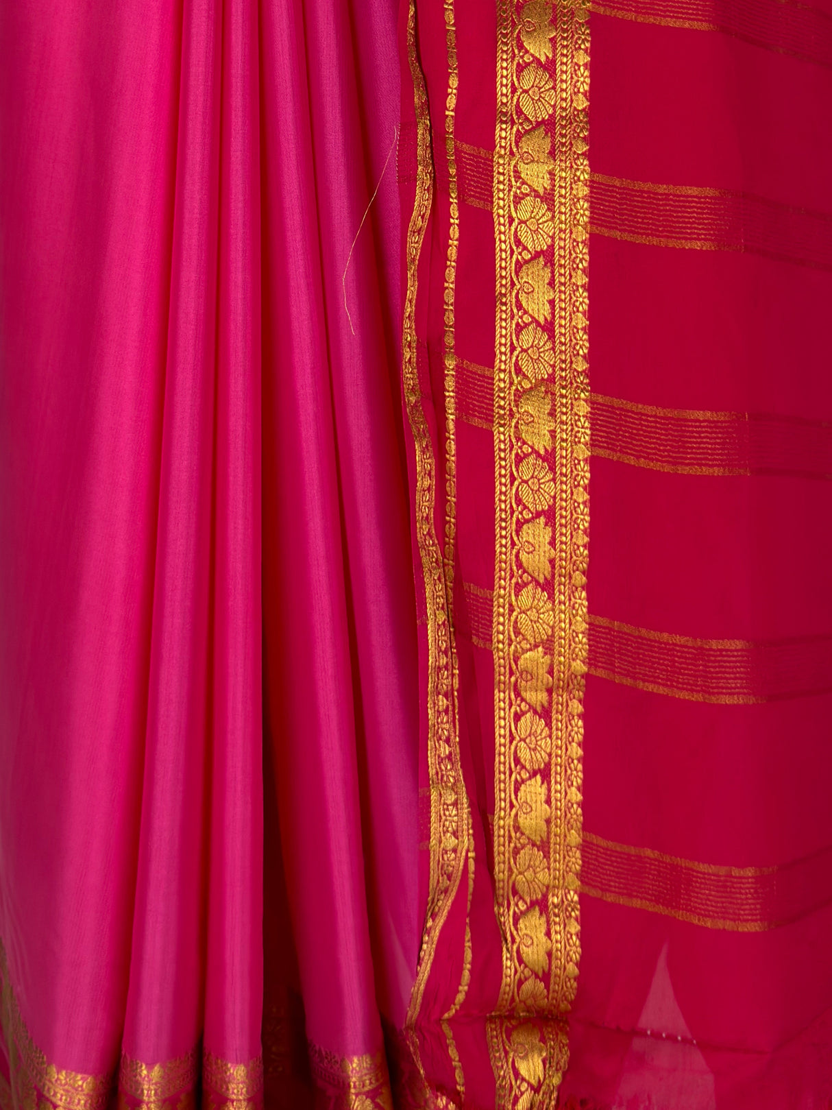 MIMOSA Gajari Mysore Silk Crepe Saree — fleets shot full lifestyle