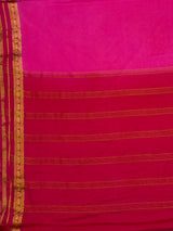 MIMOSA Gajari Mysore Silk Crepe Saree — pallu and zari work detail