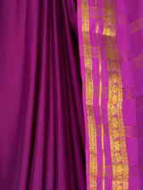 MIMOSA Magenta Mysore Silk Crepe Saree — fleets shot full lifestyle