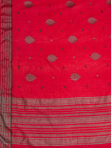 MIMOSA Strawberry Banarasi tusser Saree — pallu and zari work detail