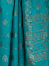 MIMOSA Sapphire Banarasi tusser Saree — fleets shot full lifestyle