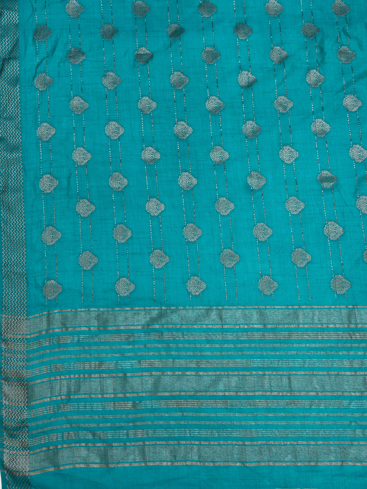 MIMOSA Sapphire Banarasi tusser Saree — pallu and zari work detail
