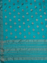 MIMOSA Sapphire Banarasi tusser Saree — pallu and zari work detail