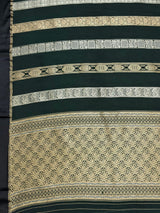 MIMOSA Bottle Green Saree Saree — pallu and zari work detail