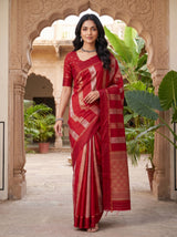 MIMOSA Red Saree Saree — pose 6 styling detail