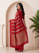 MIMOSA Red Saree Saree — pose 7 styling detail