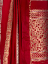 MIMOSA Red Saree Saree — fleets shot full lifestyle