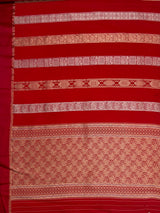 MIMOSA Red Saree Saree — pallu and zari work detail