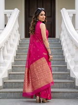 MIMOSA Rani Manipuri Linen Saree — pose 7 styling detail