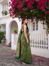 MIMOSA Green Saree Saree — pose 3 styling detail