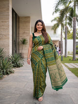 MIMOSA Green Saree Saree — pose 6 styling detail