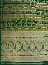 MIMOSA Green Saree Saree — pallu and zari work detail