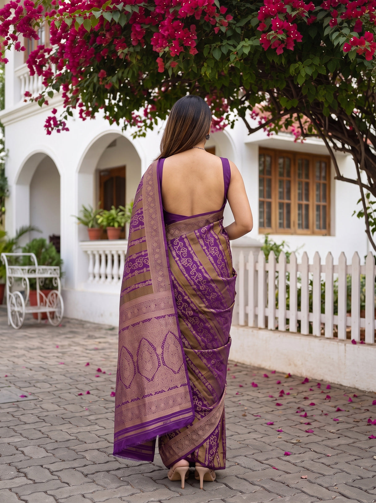 MIMOSA Jamun Saree Saree — pose 2 styling detail