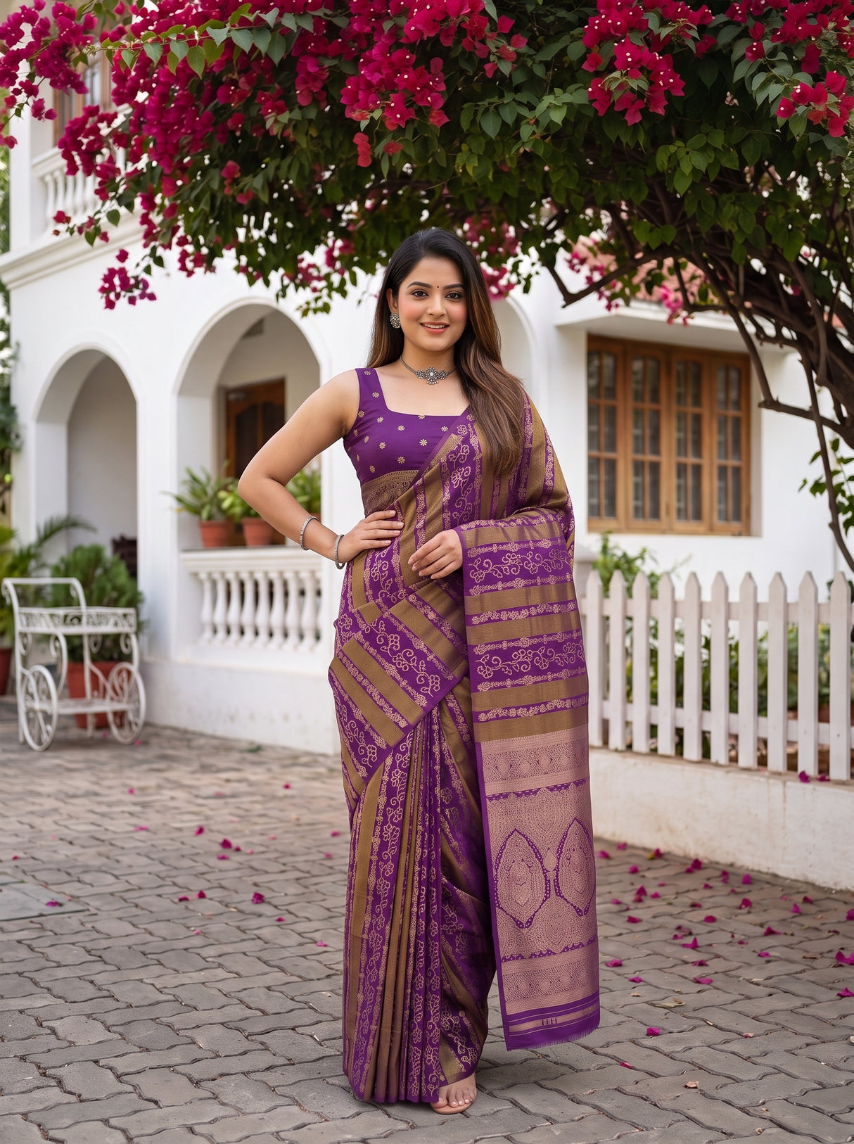 MIMOSA Jamun Saree Saree — pose 4 styling detail