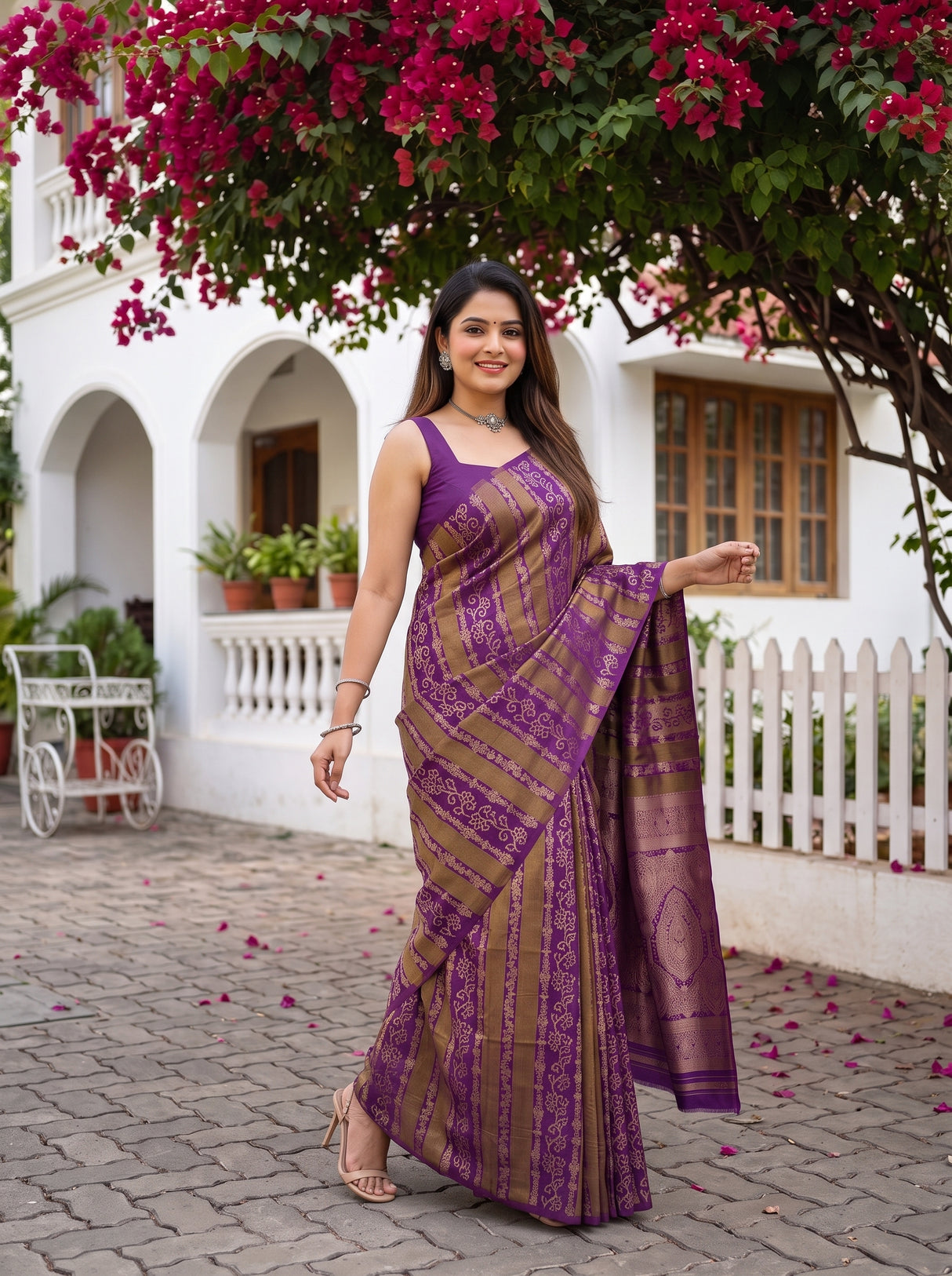 MIMOSA Jamun Saree Saree — pose 9 styling detail