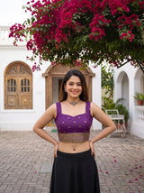 MIMOSA Jamun Saree Saree — blouse close-up