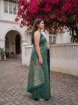 MIMOSA Sapphire Saree Saree — pose 3 styling detail