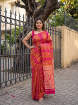 MIMOSA Strawberry Saree Saree — pose 4 styling detail