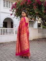 MIMOSA Strawberry Saree Saree — pose 7 styling detail